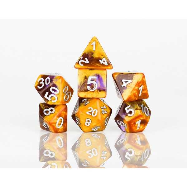 Amethyst Geode Polyhedral Dice Set - Sirius Dice