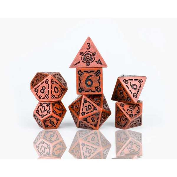 Illusory Metal Copper Poly Set - Sirius Dice