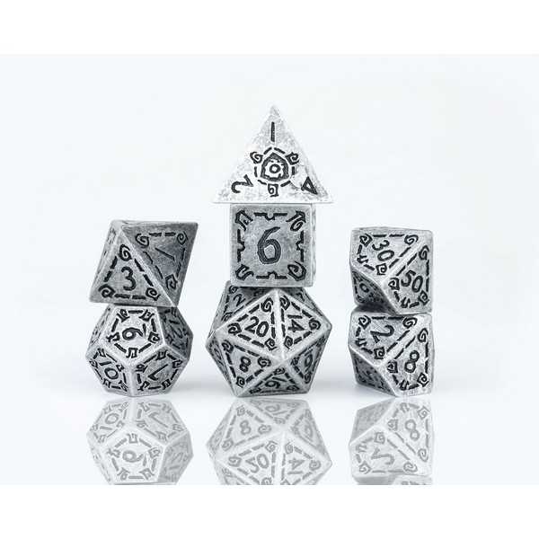 Illusory Metal Silver Poly Set - Sirius Dice