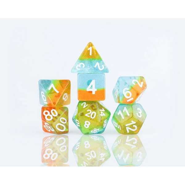 Celestial Ocean Dusk Polyhedral Dice Set - Sirius Dice
